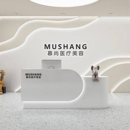 Best Organizers Reception Desks Design Display Drawer Beauty Reception Desks White Led Lights Comptoire Accueil Trendy Furniture