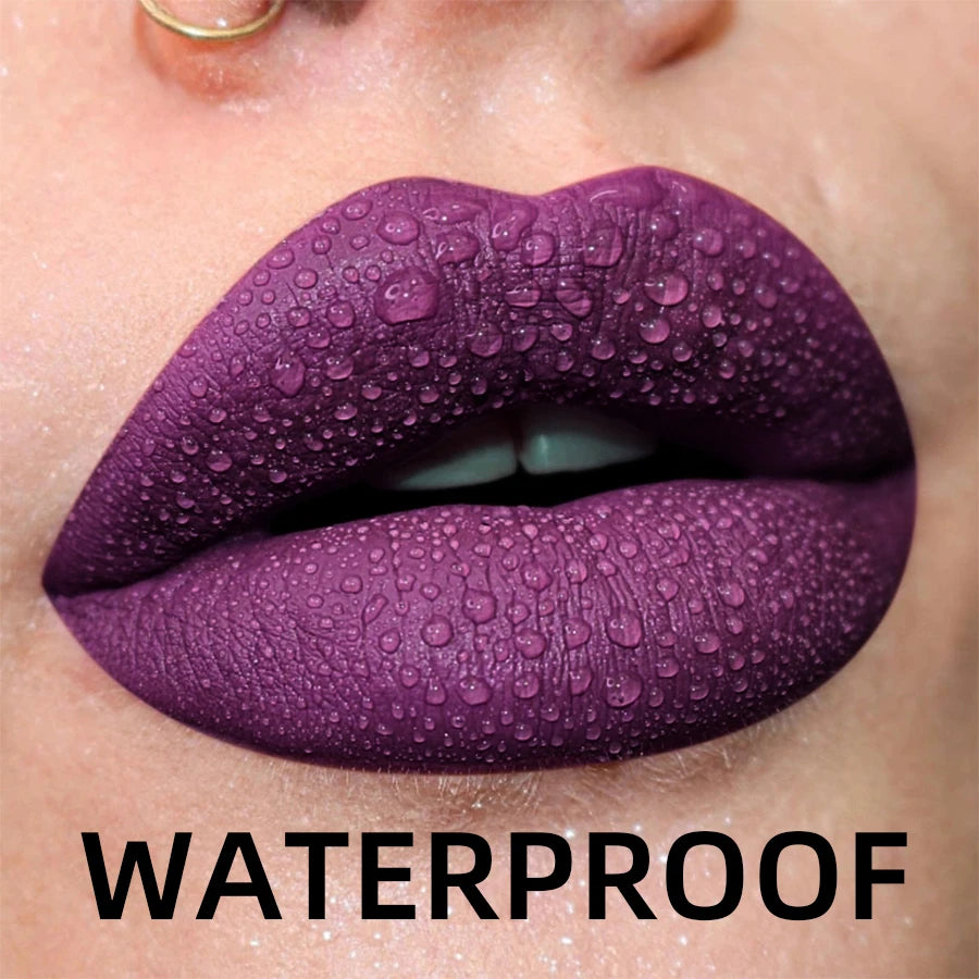 19 Colors Matte Velvet Lip Gloss Waterproof Liquid Lipstick Nude Black Lips Tint Makeup Lip Glaze Cosmetics Red Lip...