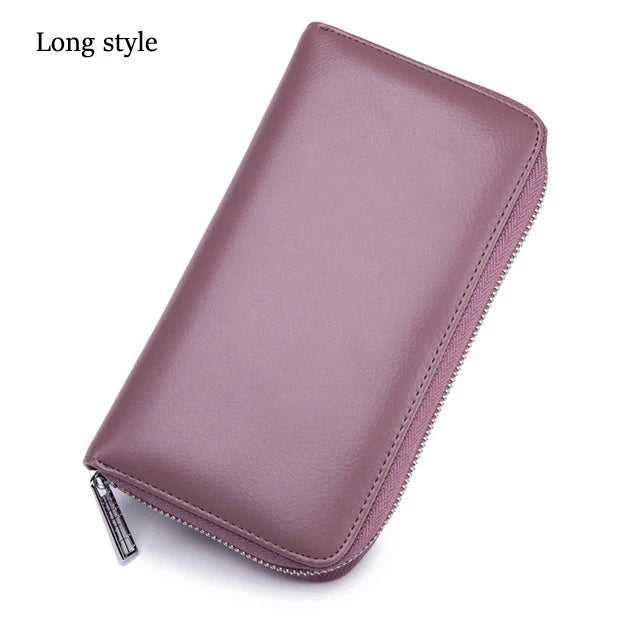 Women Wallets Long Genuine Leather Purses RFID Anti Theft Money Bag For Women Phone Purse Large Capacity Card Holders Carteras