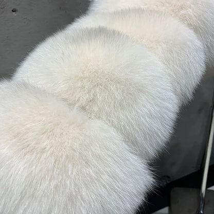 Women's Full Pelt Real Fox Fur Hooded Jackets, Long Sleeve Outwear, Winter Bomber, Female, 902