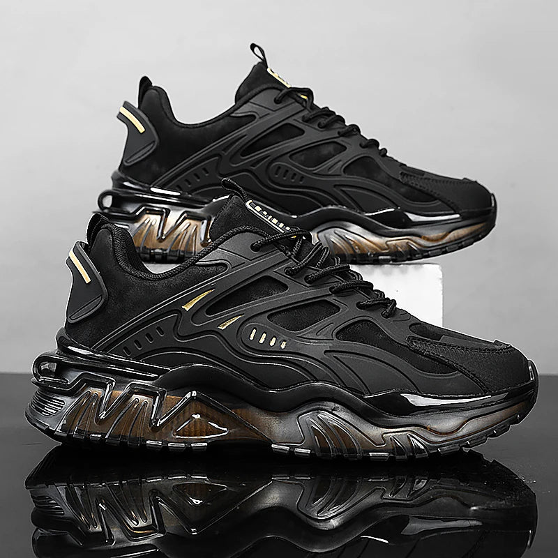 Men's Casual Sports Shoes, Suitable for All Seasons, Large Size Men's Everyday Footwear, with Thick-Soled Cushioning and Low-Top Design, Both Stylish and Practical, Ideal for Commuting; Reinforced Shoelace Design, Non-Slip an