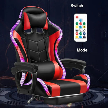 Cheap Pc Racing Computer Reclining Leather Gaming Chair with Footrest