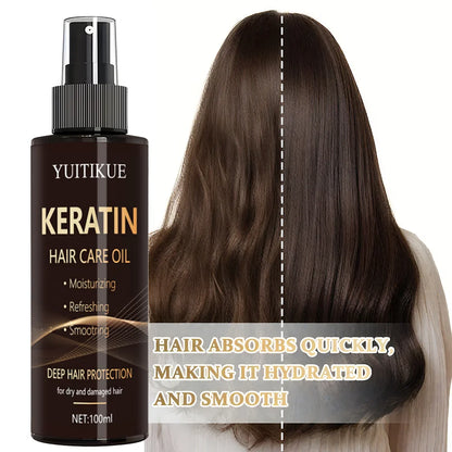 Keratin Hair Oil · Moisturizing, Refreshing and Smooth Deep Hair Care Suitable for Dry and Damaged Hair