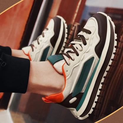 Men Sneakers Platform Casual Shoes New Lace Up Running Shoes Outdoor Non-Slip Footwear Fashion Height Increasing Men Shoes