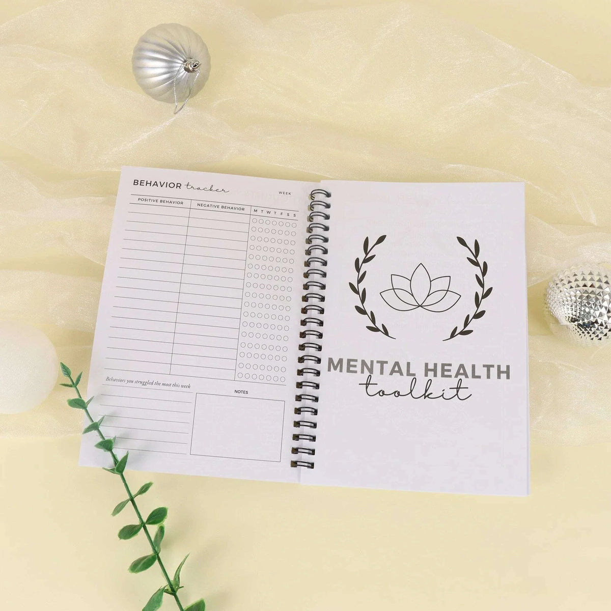 Daily Mental Health Journal Self-Care Meditation and Mood Tracking Journal for Men and Women Anxiety Relief Aid Fitness Program