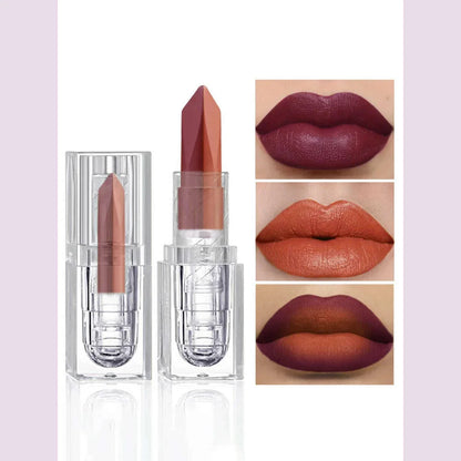 Orange Lipstick Lip Glaze Silky Smooth Matte Lip Gloss Carrot Bright Color Lasting Lip Stick Sexy Women Cosmetics Makeup Product