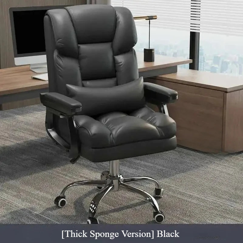 Modern Ergonomic Office Chair - PU Leather Computer Desk Chair with Swivel, Comfortable Executive Chair for Home/Office/Gaming