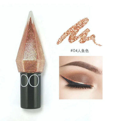 Glitter Diamond Eyeliner Pencil Waterproof Silver Rose Gold Pearlescent Sequins Eye Liner Eyeshadow Pen Eyes Makeup Cosmetics