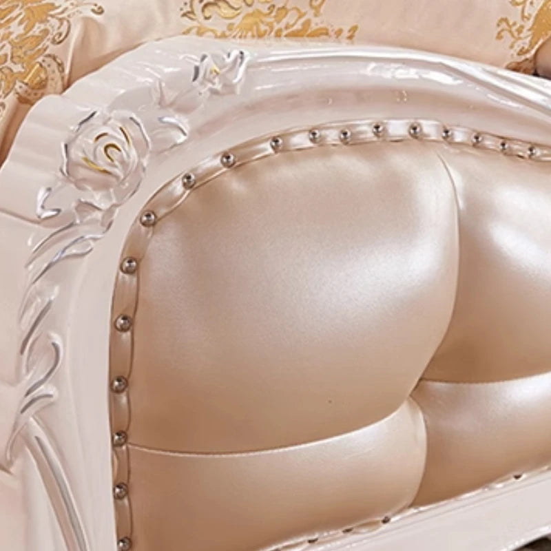 American Double Bed Modern Design Romantic Comfortable Unusual Queen Bed Square Frame Princess Letto Matrimoniale Home...