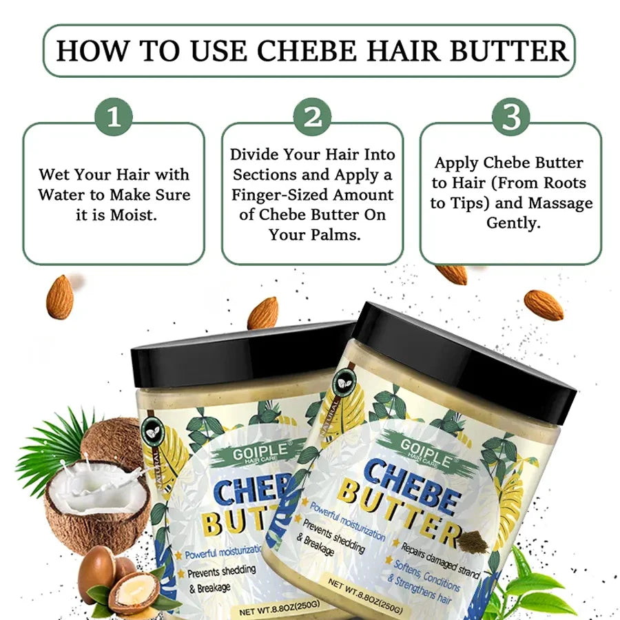 GOIPLE Chebe Butter Deep Nourishes Repair Damaged Anti Hair Loss Breakage Hair Growth Oil Mask For Hair Growth Treatment