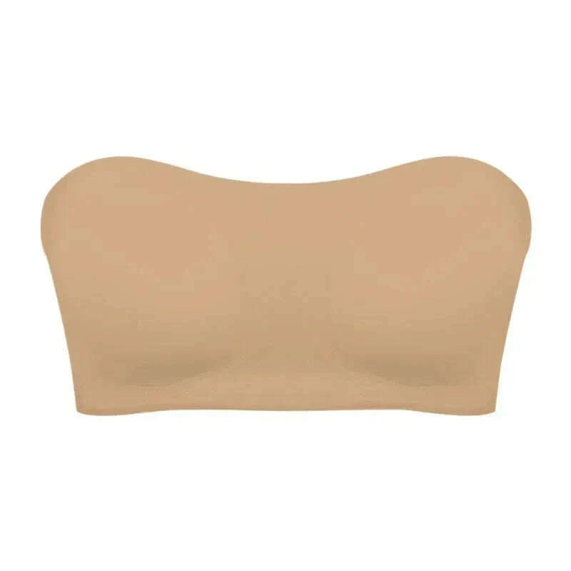 Popular Women's Strapless Bra Cross Side Buckle Underwear