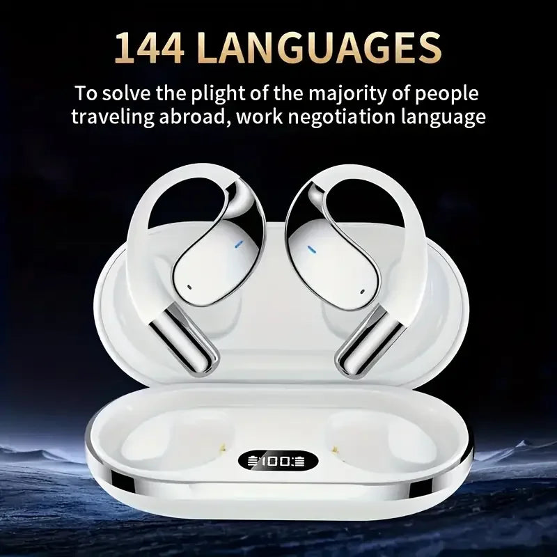 Wireless Translation Earbuds HIFI Bass ENC Noise Reduction 144 Languages Real Time Ai OWS Open Bluetooth 5.4 Headphones...