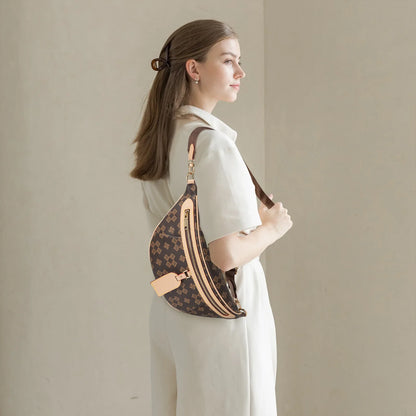 Vintage Four-Leaf Clover Windmill Diamond Pattern Women's Crossbody Chest Bag Outdoor Sports Travel Cycling Sling Bag