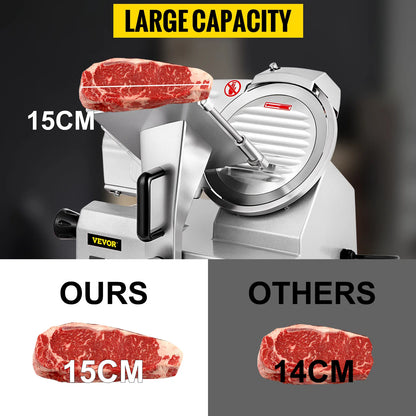 VEVOR 8 Inch Blade Electric Food Slicer Grinder Home Meat Slicer Machine Commercial Deli Meat Cheese Beef Mutton Turkey Cutter - Kimlud