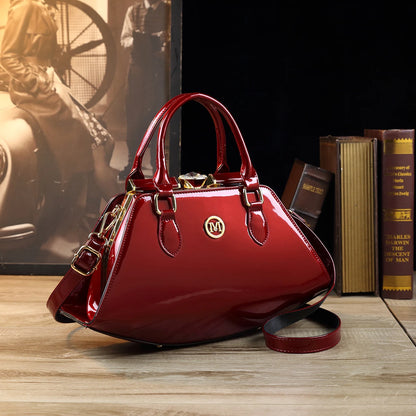 Luxury Designer Shoulder Bag Women Phone Pocket Leopard Pattern Diagonal Cross Bag Patent Leather Glossy Retro Versatile...