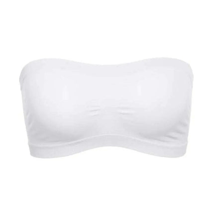 Ladies’ Stretch Strapless Bra Chest Wrap Bandeau Unlined Seamless Fashionable Breathless Soft Bra Suitable For One-Shoulder Tops