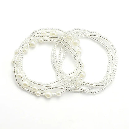 2 Pcs Sexy Summer Waist Bead Chains African Belly Beads Colorful Beach Bikini Body Belly Chain Elastic Jewelry for Women Girls - Kimlud