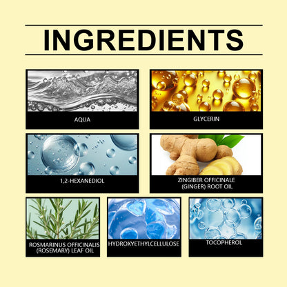 Rosemary Hair Oil 60ml Ginger Root Oil Scalp Treatment Hair Growth Frizz Control Shine Nourishing Split Ends Repair