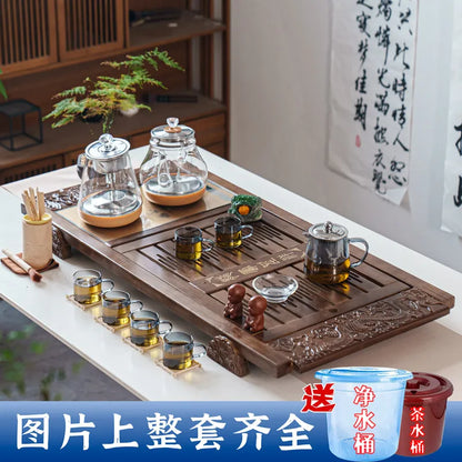 Kung Fu Ceremony Tea Tray Rectangle Drainage Pot Drip Accessories Luxury Tea Tray Hospitality Valet Bandejas Home Decorationgs - Kimlud