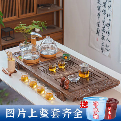 Kung Fu Ceremony Tea Tray Rectangle Drainage Pot Drip Accessories Luxury Tea Tray Hospitality Valet Bandejas Home Decorationgs - Kimlud