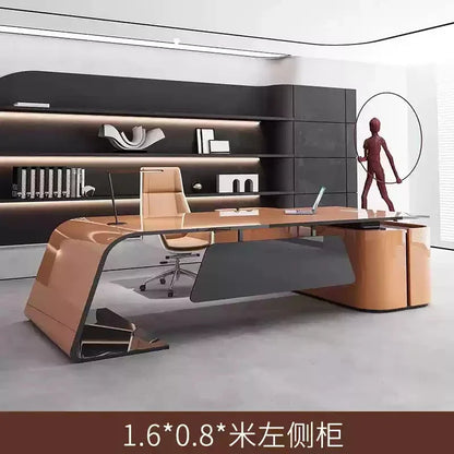 European High Quality Office Desk Cheap Executive Study Standing Office Desk Storage Floor Boss Wooden Escritorio...