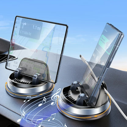 Oatsbasf Car Phone Mount Holder for Dash One-Handed Operation 360° Rotation Car Navigation Holder for iPhone Samsung Z Fold 6 5