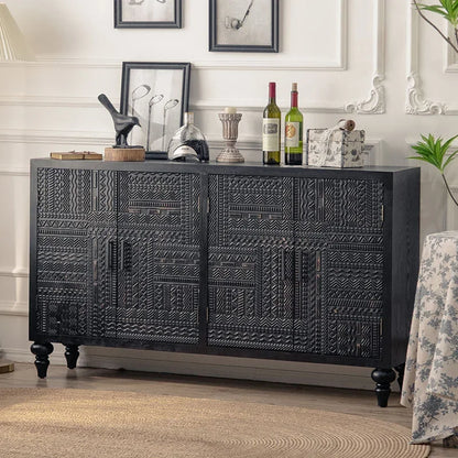 Open Buffet Solid Wood Sideboards Living Room Dresser Closets Luxury Display Cabinet Entrance Credenza Dining Room...