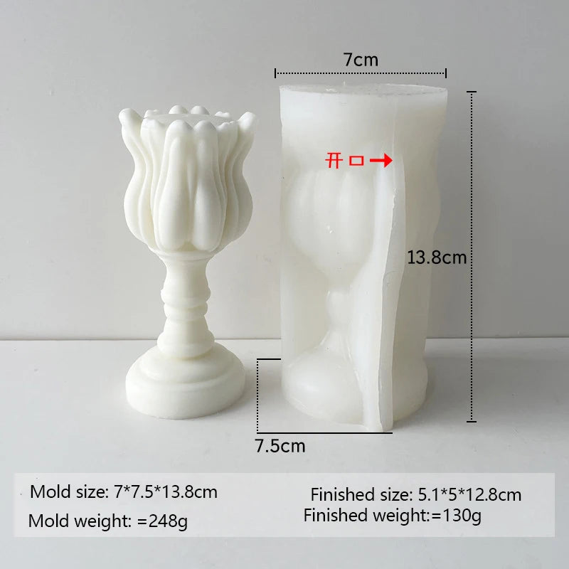 Budding Open Flowers Silicone Candle Mold Mini Flower Soap Gypsum Crafts Resin Mould DIY Chocolate Ice Cake Baking Molds