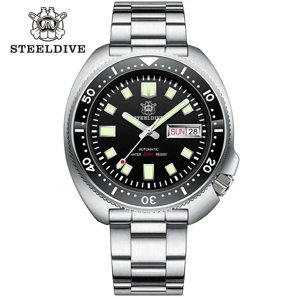 STEELDIVE 2024 New Arrival Captain Willard Watch NH36 Diver Watches Sapphire Mechanical Watch Men Automatic Wristwatches