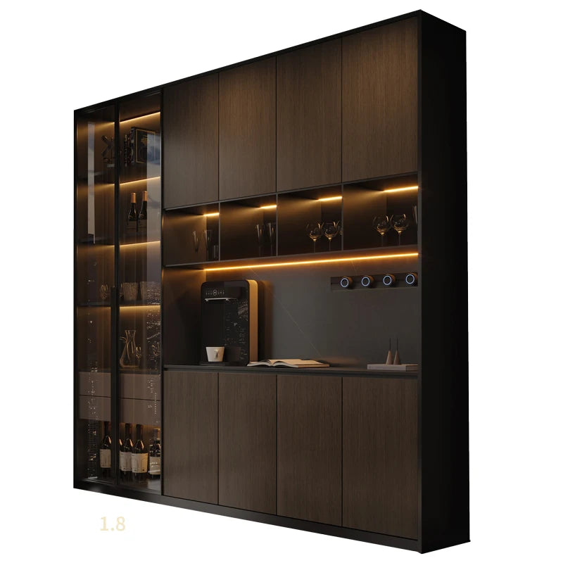 Luxury Wood Cabinets Storage House Container Organizer Living Room Cabinets Display Wine Bookcase Gabinete Trendy Furniture - Kimlud