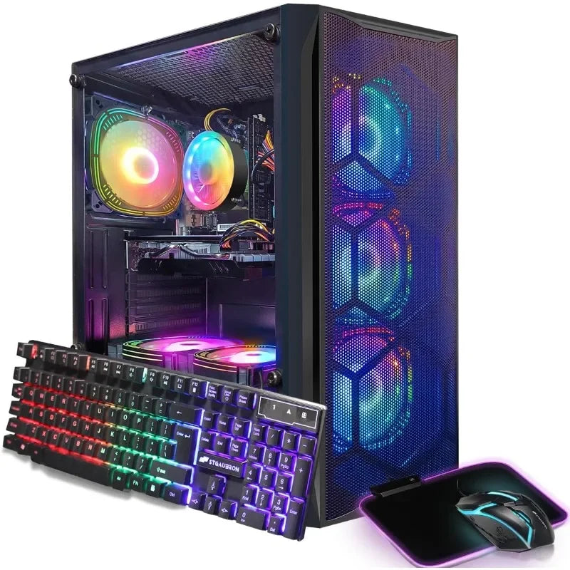 Radeon RX 580 8G GDDR5, Intel Core I7 Up To 3.9G, 16G RAM, 1T SSD, 600M WiFi, BT 5.0, RGB Fan X6, Windows 10 Home Towers - Kimlud