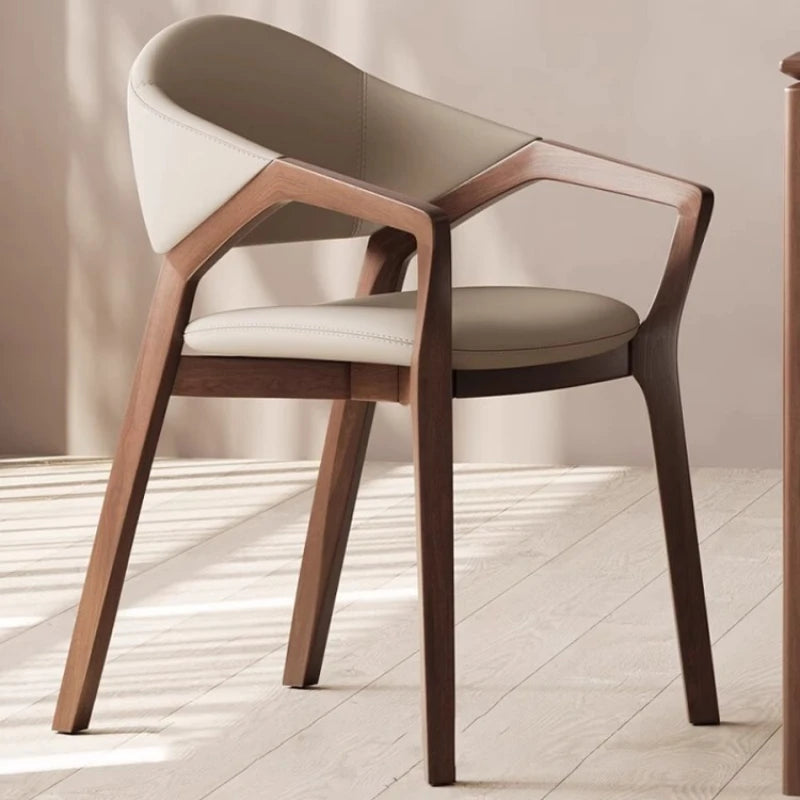 Nordic Simple Chair Solid Wood Italian Lounge Clear Aesthetics Modern Chairs Designer Entrance Minimalist Muebles...