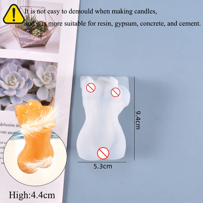 3D Body Silicone Candle Mold DIY Creative Men Women Human Plaster Epoxy Resin Aromath Soap Molds Art Craft Home Decoration