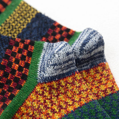 HSS Brand 5 Pairs Winter Men's Socks Thicken Sheep's Wool Socks Warm Men Retro Style Colorful Fashion Man Socks For Snow boots - Kimlud