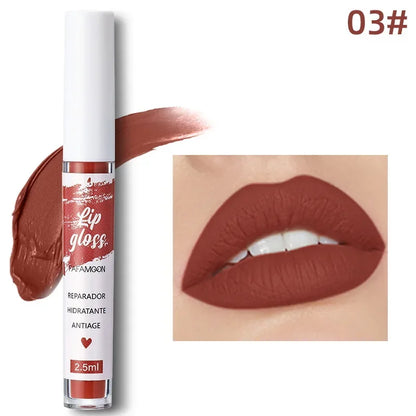 Rose Red Matte Liquid Lipstick Makeup Lip Glaze Moisturizing Waterproof Durable Lip Mud Non-stick Cup Lip Gloss Makeup...