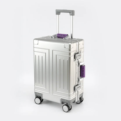 100% Aluminum-magnesium alloy Travel Suitcase Rolling Luggage 20/24/26 /28 inch Trolley Luggage Carry-On Cabin Suitcase