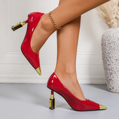 2025 New Fashion Women's Pumps Spring and Autumn Female Designer Luxury Metal Pointed Elegant High Quality Low-cut Shoes. - Kimlud