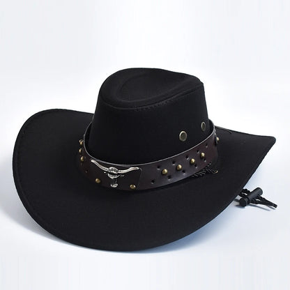 Artificial Suede Western Cowboy Hats Vintage Big-edge Gentleman Cowgirl Jazz Hat Holidays Party Cosplay Hat | Kimlud Mid...