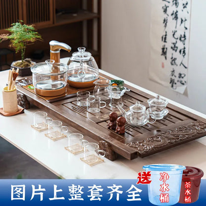 Kung Fu Ceremony Tea Tray Rectangle Drainage Pot Drip Accessories Luxury Tea Tray Hospitality Valet Bandejas Home Decorationgs - Kimlud