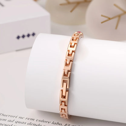 JEWELRYWE Women Oval Case Diamond Bracelet Watch Quartz Elegant Shell Dial Removable Strap Party Dress Watch - Kimlud