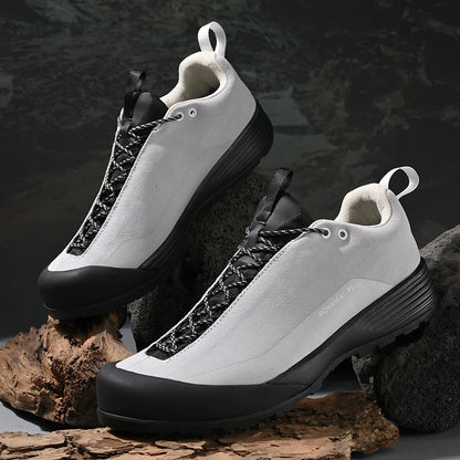 Men's Waterproof Leather Hiking Shoes Durable Outdoor Sport Men Trekking Leather Shoes Lace-Up Climbing Hunting Sneakers...