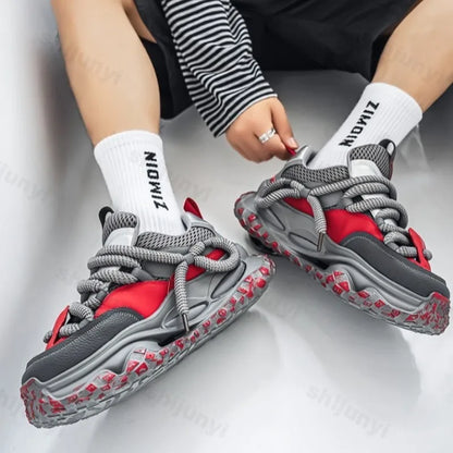 Fashion Trend Casual Low Top Non Slip Sport Shoes for Men 2025 Autumn New Mesh Breathable  Comfortable Versatile Chunky sneakers