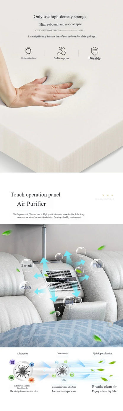 Modern Luxury Bedroom Furniture Smart Electric Massage Up-holstered Beds king Size Double Bed Mattress Plus Frame with...