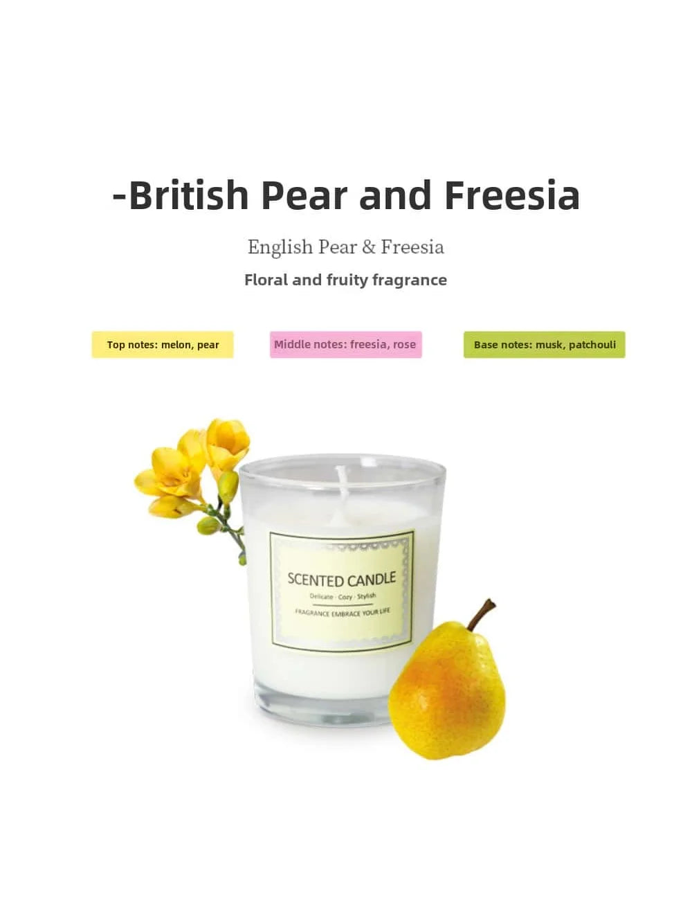 Candle Fragrance Atmosphere Companion Gift Hotel Clubhouse Smoke free Aromatherapy Candles