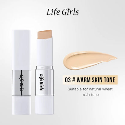 Lazy foundation stick, moisturizing and natural concealer makeup,matte makeup base,rare beauty,Keep makeup and sweat