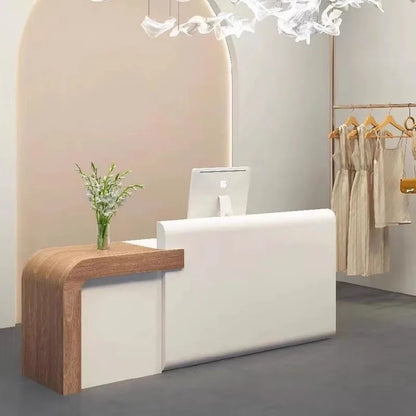 Shop Salon Reception Desks Long Hotel Welcome European Nail Reception Desks Aesthetic Restaurant Scrivania Lounge...