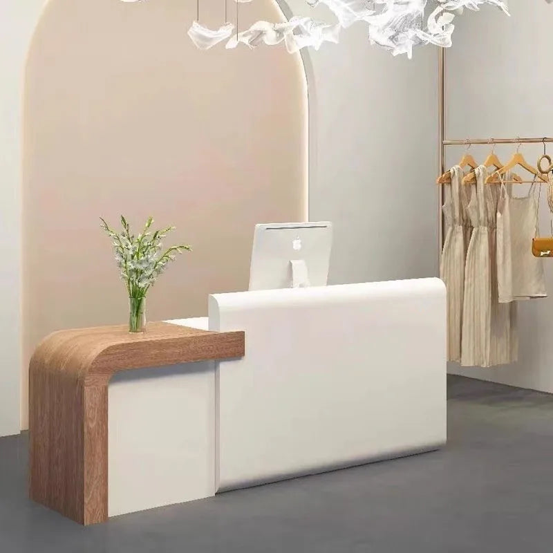 Shop Salon Reception Desks Long Hotel Welcome European Nail Reception Desks Aesthetic Restaurant Scrivania Lounge...