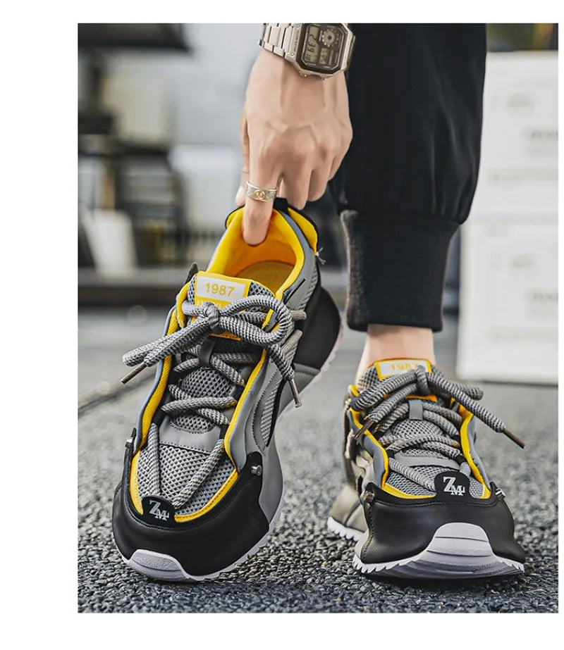 Big Size Sneakers for Men Fashion Outdoor Casual Shoe Breathable Trainer Shhoes for Men Platform Running Shoes Кроссовки Мужские