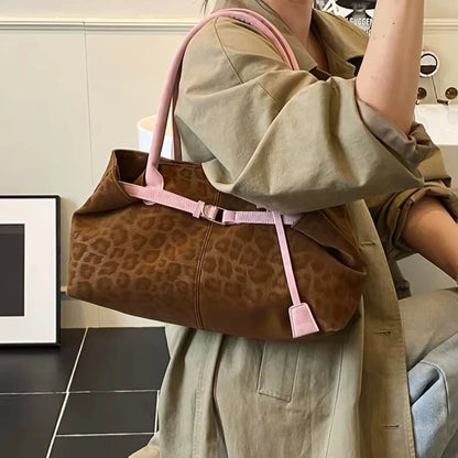 Leopard PU Leather Shoulder Bags for Women 2026 Luxury Designer Brand Trend Tote Bag Females Short Handle Handbags and...