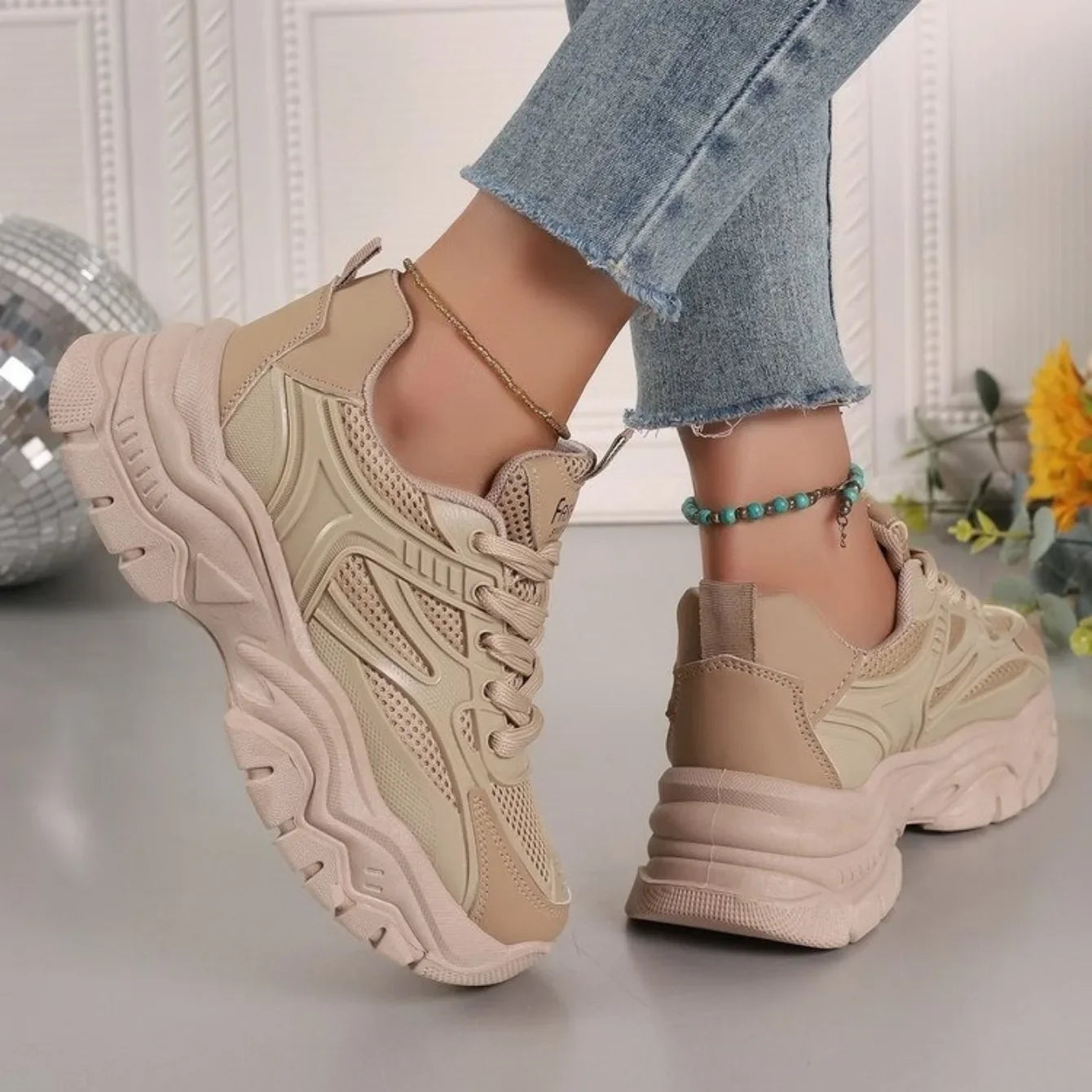 Women Sneakers 2024 New Fashion Chunky Sneakers Women Outdoor Tennis Platform Sports Shoes for Women Lightweight Designer Shoes - Kimlud